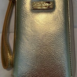 Lilly Pulitzer gold clutch